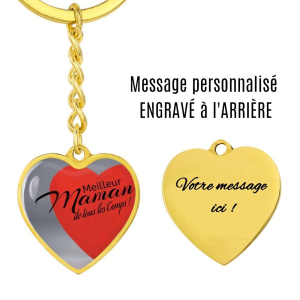 porte clé or personnalisé avec engravure pour maman